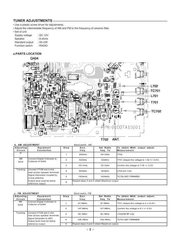 Сервисная инструкция SANYO DTA-100