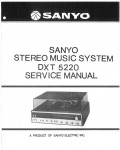 Сервисная инструкция Sanyo DXT-5220