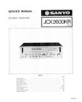 Сервисная инструкция Sanyo JCX-2600KR