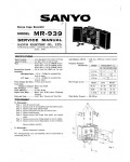Сервисная инструкция Sanyo MR-939