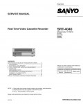 Сервисная инструкция Sanyo SRT-4040