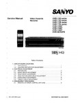 Сервисная инструкция Sanyo VHR-120, VHR-130, VHR-134, VHR-135, VHR-14SP, VHR-15SP, VHR-16SP, VHR-9070PR