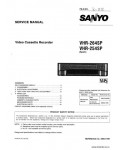 Сервисная инструкция SANYO VHR-254SP, 264SP