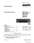 Сервисная инструкция SANYO VHR-274G, 274EX, 430