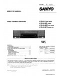 Сервисная инструкция SANYO VHR-310, 310EE, 310IR, 310PS