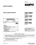 Сервисная инструкция SANYO VHR-759EE, 779IR, 789G, 799G