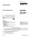 Сервисная инструкция Sanyo VHR-899EV