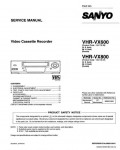 Сервисная инструкция SANYO VHR-VX600 VX800