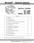 Сервисная инструкция Sharp AL-1340, 1451, 1551