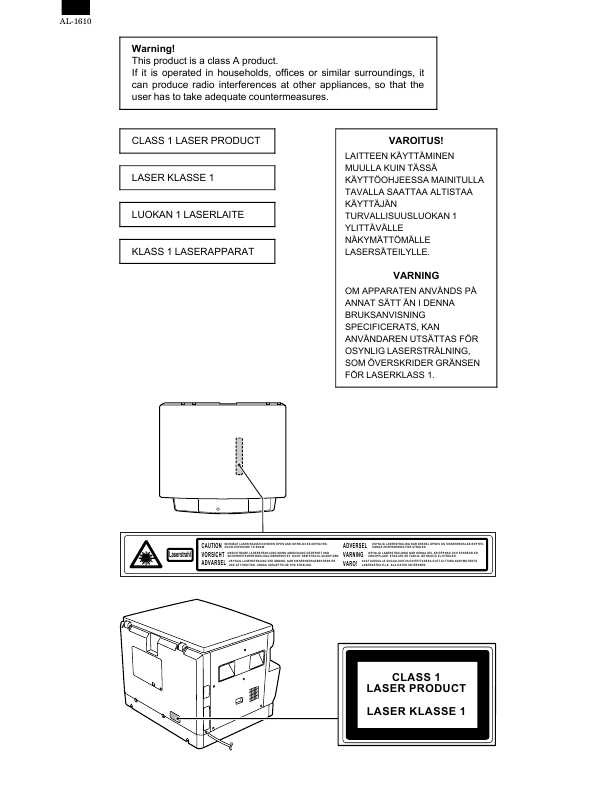 Сервисная инструкция Sharp AL-1600, 1610