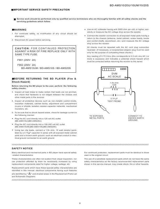 Сервисная инструкция Sharp BD-AMS10, BD-AMS20