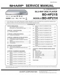 Сервисная инструкция Sharp BD-HP21S, BD-HP21H
