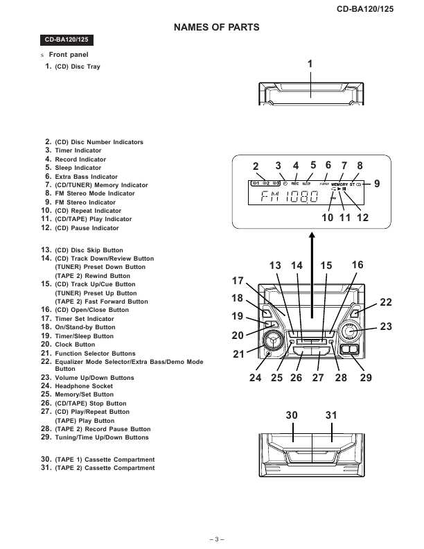 Сервисная инструкция Sharp CD-BA120, CD-BA125