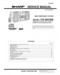 Сервисная инструкция Sharp CD-BA300