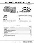 Сервисная инструкция Sharp CD-C492