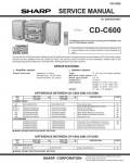 Сервисная инструкция Sharp CD-C600