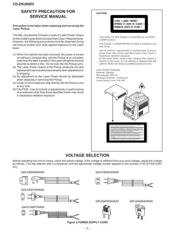 Сервисная инструкция Sharp CD-DK2600V