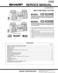 Сервисная инструкция SHARP CD-E250E, CD-E550E