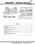 Сервисная инструкция SHARP CD-E300, CD-E33