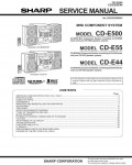 Сервисная инструкция SHARP CD-E500, CD-E44, CD-E55