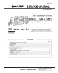 Сервисная инструкция Sharp CD-E700H