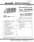 Сервисная инструкция Sharp CD-ES77, CD-ES700