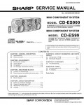 Сервисная инструкция Sharp CD-ES99, CD-ES900