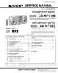 Сервисная инструкция SHARP CD-MPS600, CD-MPS66