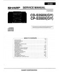 Сервисная инструкция Sharp CD-S350X, CP-S350X
