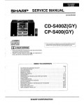 Сервисная инструкция Sharp CD-S400, CP-S400