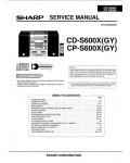 Сервисная инструкция Sharp CD-S600X, CP-S600X