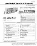 Сервисная инструкция Sharp CD-SW200E