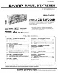 Сервисная инструкция Sharp CD-SW200H