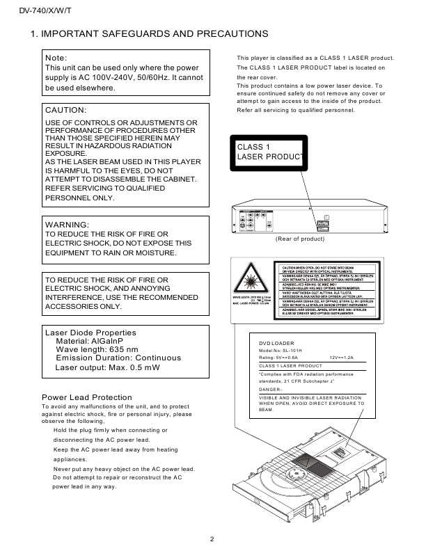 Сервисная инструкция Sharp DV-740