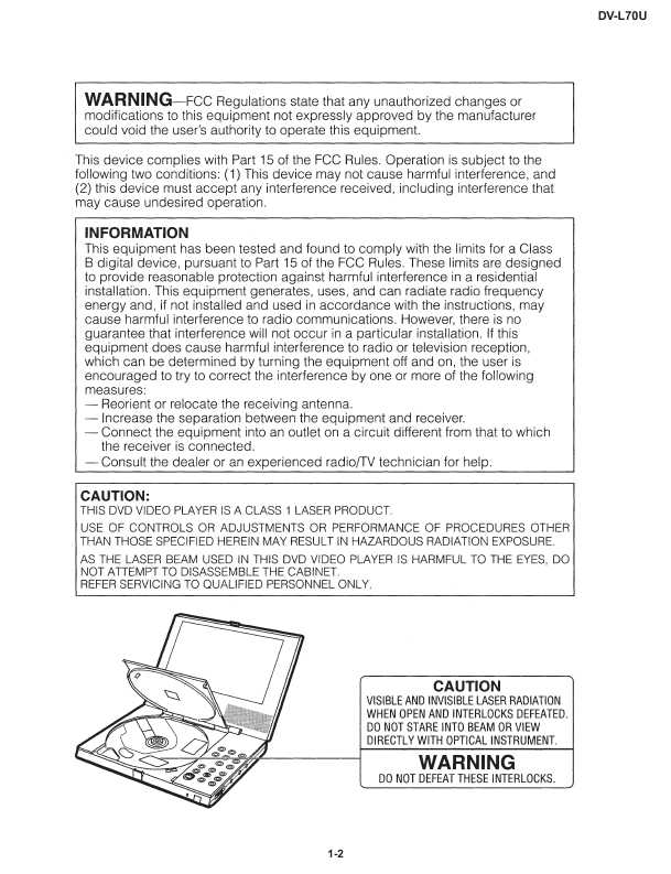 Сервисная инструкция Sharp DV-L70U