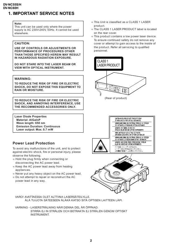 Сервисная инструкция Sharp DV-NC55, DV-NC60