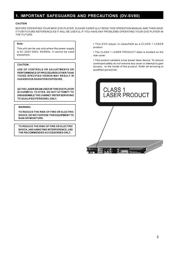 Сервисная инструкция Sharp DV-SV80H, DV-SV86H