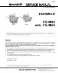 Сервисная инструкция Sharp FO-5600, FO-6550