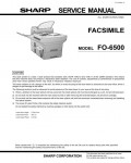 Сервисная инструкция Sharp FO-6500