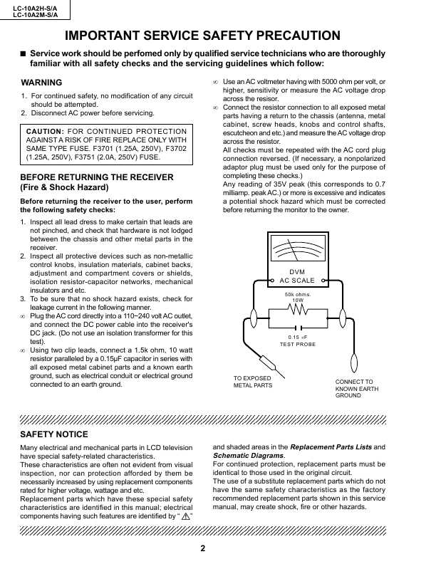 Сервисная инструкция Sharp LC-10A2H, LC-10A2M