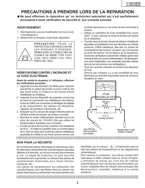 Сервисная инструкция Sharp LC-13E1U, LC-15E1U