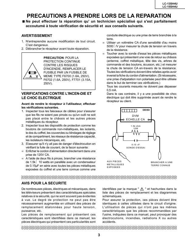 Сервисная инструкция Sharp LC-13SH4U, LC-15SH4U