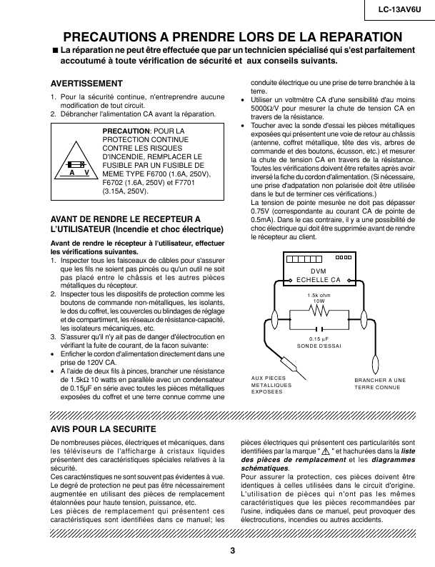 Сервисная инструкция Sharp LC-13AV6U