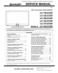 Сервисная инструкция Sharp LC-19LE320, LC-22LE320, LC-26LE320, LC-32LE320, LC-37LE320, LC-43LE320