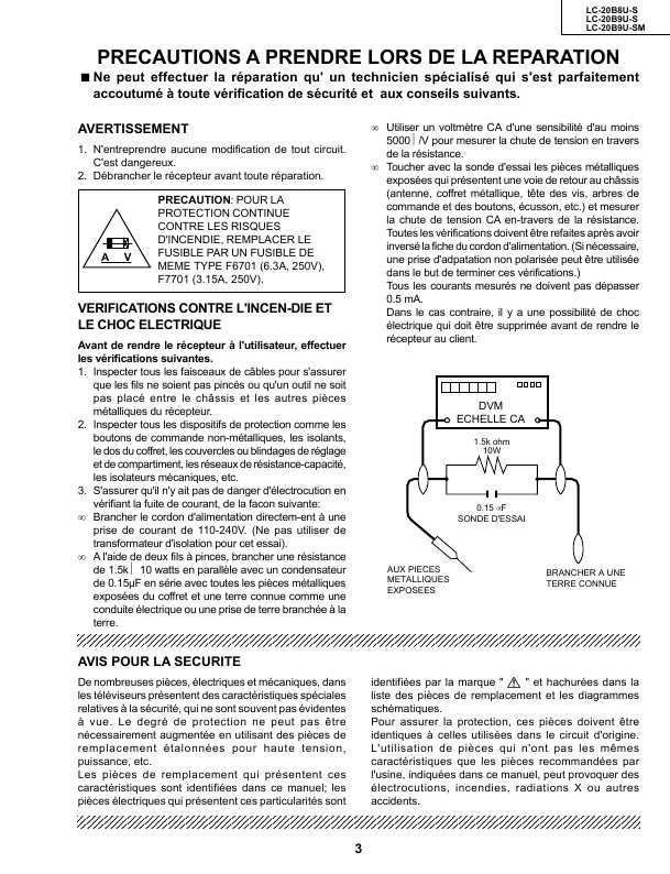 Сервисная инструкция Sharp LC-20B8U, LC-20B9U