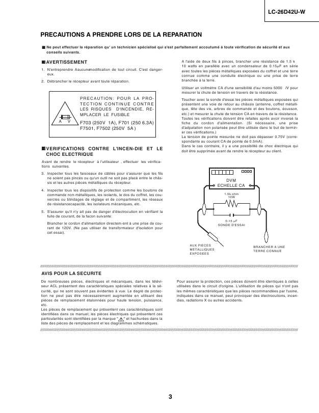 Сервисная инструкция Sharp LC-26D42U-W