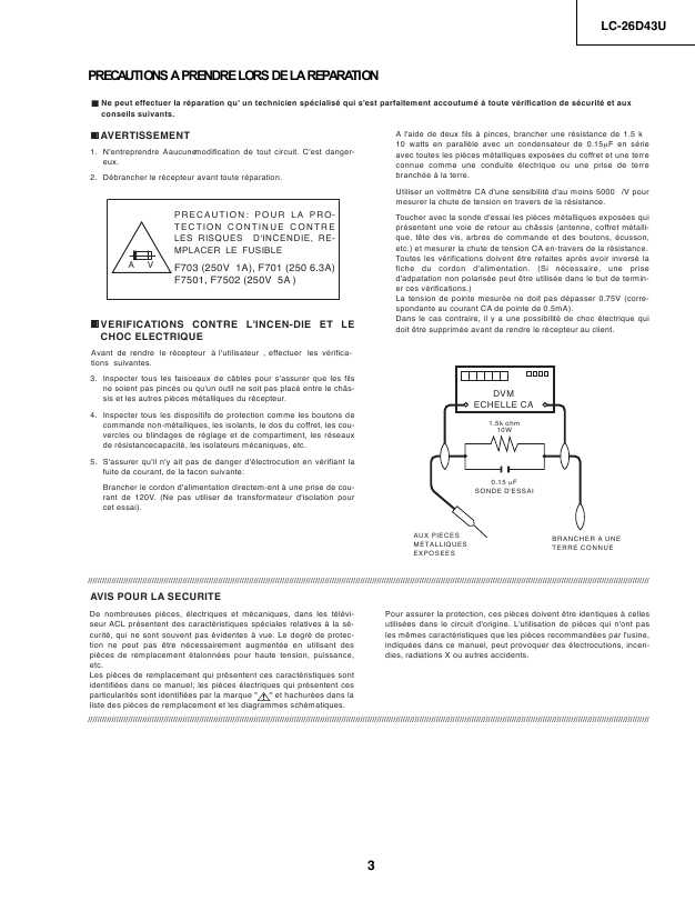 Сервисная инструкция Sharp LC-26D43U