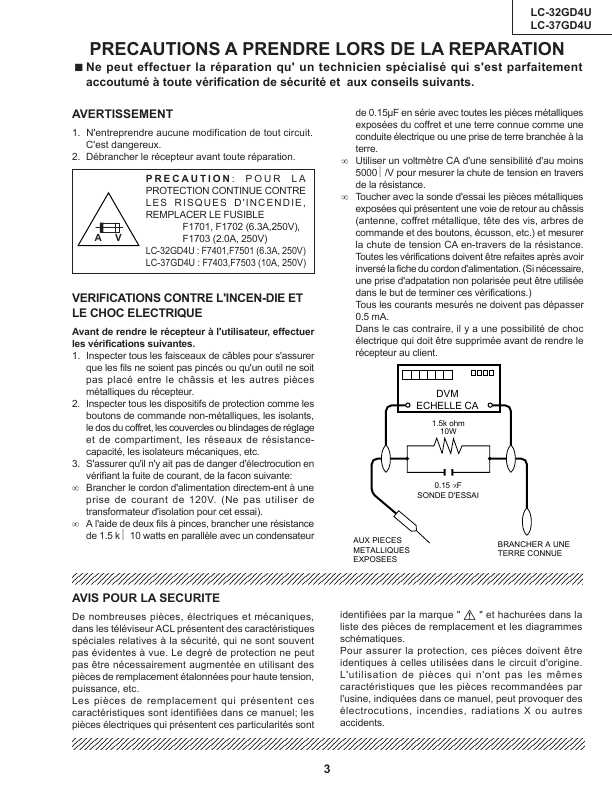 Сервисная инструкция Sharp LC-32GD4U, LC-37GD4U