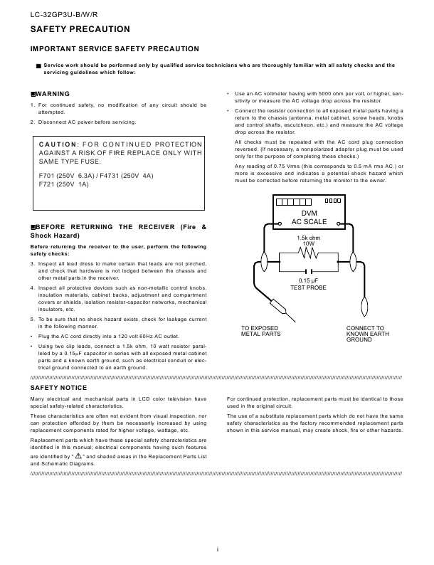 Сервисная инструкция Sharp LC-32GP3U