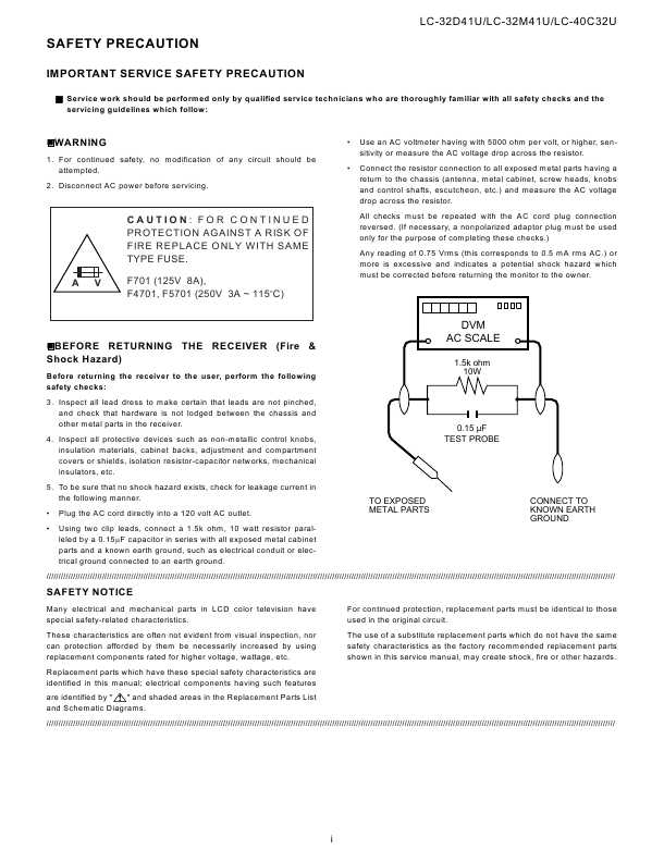 Сервисная инструкция Sharp LC-32M41U